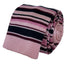 light baby pink and navy blue striped fine knitted tie